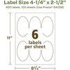 image:imageAvery EcoFriendly Matte White Recycled Oval Labels 425 x 25 Matte White Labels Permanent Adhesive LaserInkjet Printable 60 Total600 labels