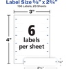 image:imageAvery File Folder Labels 58 x 234 White NonPrintable 156 Blank Labels Total 6141