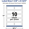 image:imageAvery Glossy White Rectangle Labels Sure Feed Technology 15 x 375 100 Glossy White Labels PrinttoTheEdge Permanent Adhesive LaserInkjet Printable250 labels