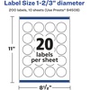 image:imageAvery Glossy White Round Labels Sure Feed Technology 123 Diameter 2000 Glossy White Labels PrinttoTheEdge Permanent Adhesive LaserInkjet Printable200 labels
