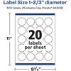image:imageAvery Glossy White Round Labels Sure Feed Technology 123 Diameter 2000 Glossy White Labels PrinttoTheEdge Permanent Adhesive LaserInkjet Printable500 labels