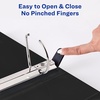 image:imageAvery HeavyDuty View 3 Ring Binder 15 One Touch Slant Rings Holds 85 x 11 Paper 1 White Binder 054043