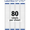 image:imageAvery Mailing Address Labels Laser Printers 40000 Labels 12 x 134 Permanent Adhesive Easy Peel 5 packs 5167