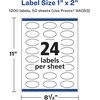 image:imageAvery Matte White Oval Labels Sure Feed Technology 1 x 2 600 Matte White Printable Labels1 200 Labels