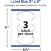 image:imageAvery Matte White Oval Labels Sure Feed Technology 3 x 5 75 Matte White Printable Labels300 Labels