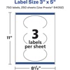 image:imageAvery Matte White Oval Labels Sure Feed Technology 3 x 5 75 Matte White Printable Labels750 Labels