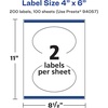 image:imageAvery Matte White Oval Labels Sure Feed Technology 4 x 6 50 Matte White Printable Labels200 Labels