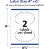 image:imageAvery Matte White Oval Labels Sure Feed Technology 4 x 6 50 Matte White Printable Labels50 Labels