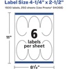 image:imageAvery Matte White Oval Labels Sure Feed Technology 425 x 25 150 Matte White Printable Labels1 500 Labels