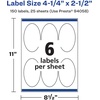 image:imageAvery Matte White Oval Labels Sure Feed Technology 425 x 25 150 Matte White Printable Labels150 Labels