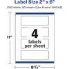 image:imageAvery Matte White Rectangle Labels Sure Feed Technology 2 x 6 100 Matte White Printable Labels200 Labels