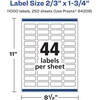 image:imageAvery Matte White Rectangle Labels Sure Feed Technology 23 x 134 1100 Matte White Printable Labels11 000 Labels