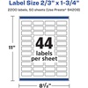 image:imageAvery Matte White Rectangle Labels Sure Feed Technology 23 x 134 1100 Matte White Printable Labels2 200 Labels