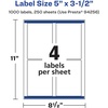 image:imageAvery Matte White Rectangle Labels Sure Feed Technology 5 x 35 100 Matte White Printable Labels1 000 Labels
