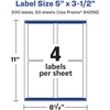 image:imageAvery Matte White Rectangle Labels Sure Feed Technology 5 x 35 100 Matte White Printable Labels200 Labels