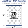 image:imageAvery Matte White Round Labels Sure Feed Technology 15 Diameter 500 Matte White Printable Labels1 000 Labels