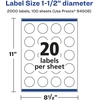 image:imageAvery Matte White Round Labels Sure Feed Technology 15 Diameter 500 Matte White Printable Labels2 000 Labels