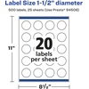 image:imageAvery Matte White Round Labels Sure Feed Technology 15 Diameter 500 Matte White Printable Labels500 Labels