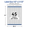 image:imageAvery Outdoor Waterproof Barbell Labels with Sure Feed Technology 05 x 25 White Film Compatible with Laser Printers 450 Labels Total Great for Product Branding Packaging and More4 500 labels