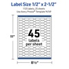 image:imageAvery Outdoor Waterproof Barbell Labels with Sure Feed Technology 05 x 25 White Film Compatible with Laser Printers 450 Labels Total Great for Product Branding Packaging and More1 125 labels