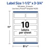 image:imageAvery Outdoor Waterproof Rectangle Labels with Sure Feed Technology 15 x 375 White Film PrinttotheEdge Compatible with Laser Printers 500 Labels Total100 labels
