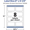 image:imageAvery Printable Durable White Rectangle Labels Sure Feed Technology 2 x 35 PrinttotheEdge Waterproof Labels Laser amp PigmentBased Inkjet Compatible 80 Total200 labels