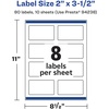 image:imageAvery Printable Durable White Rectangle Labels Sure Feed Technology 2 x 35 PrinttotheEdge Waterproof Labels Laser amp PigmentBased Inkjet Compatible 80 Total80 labels