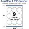 image:imageAvery Printable Durable White Round Labels Sure Feed Technology 25 Diameter PrinttotheEdge Waterproof Labels Laser amp PigmentBased Inkjet Compatible 90 Total900 labels