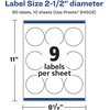 image:imageAvery Printable Durable White Round Labels Sure Feed Technology 25 Diameter PrinttotheEdge Waterproof Labels Laser amp PigmentBased Inkjet Compatible 90 Total90 labels