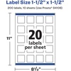 image:imageAvery Printable Durable White Square Labels Sure Feed Technology 15 x 15 PrinttotheEdge Waterproof Labels Laser amp PigmentBased Inkjet Compatible 200 Total200 labels