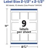 image:imageAvery Printable Durable White Square Labels Sure Feed Technology 25 x 25 Waterproof Labels Laser amp PigmentBased Inkjet Compatible 90 Total Great for Product Branding Marketing and More90 labels