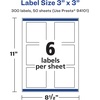 image:imageAvery Printable Durable White Square Labels Sure Feed Technology 3 x 3 PrinttotheEdge Waterproof Labels Laser amp PigmentBased Inkjet Compatible 60 Total300 labels