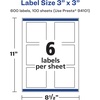image:imageAvery Printable Durable White Square Labels Sure Feed Technology 3 x 3 PrinttotheEdge Waterproof Labels Laser amp PigmentBased Inkjet Compatible 60 Total600 labels