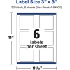 image:imageAvery Printable Durable White Square Labels Sure Feed Technology 3 x 3 PrinttotheEdge Waterproof Labels Laser amp PigmentBased Inkjet Compatible 60 Total30 labels