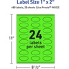 image:imageAvery Printable Oval Labels Sure Feed Technology 1 x 2 Neon Green Labels PrinttoTheEdge LaserInkjet Printable 960 Total Great for Soaps and Candles480 labels