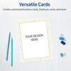 image:imageAvery Printable Rectangle Invitation Cards Gold MultiLined Border 5 x 7 Matte White LaserInkjet 20ct Great for Invitation CardsGold Border with Gold Dots