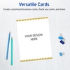image:imageAvery Printable Rectangle Invitation Cards Gold MultiLined Border 5 x 7 Matte White LaserInkjet 20ct Great for Invitation CardsGold Dots Edge