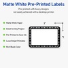 image:imageAvery Printable Rectangle Labels Black and White Polka Dots 2 x 3 Matte White Rectangle Labels Permanent LaserInkjet 80ct Great for Product MerchandisingBlack  White Polka Dots