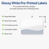 image:imageAvery Printable Rectangle Labels Double Black Border 2 x 3 Glossy White Rectangle Labels Permanent LaserInkjet 80ct Great for Product MerchandisingBlue Waves