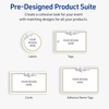 image:imageAvery Printable Rectangle Labels Gold Double Border Florals 2 x 3 Glossy White Rectangle Labels Permanent LaserInkjet 80ct Great for Product MerchandisingGold  Navy Border With Florals
