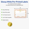 image:imageAvery Printable Rectangle Labels Gold Double Border Florals 2 x 3 Glossy White Rectangle Labels Permanent LaserInkjet 80ct Great for Product MerchandisingPink Stripes With Metallic Gold Bow
