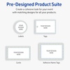 image:imageAvery Printable Rectangle Labels Gold Double Border Florals 2 x 3 Glossy White Rectangle Labels Permanent LaserInkjet 80ct Great for Product MerchandisingBlue Border With Gold Dots