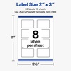 image:imageAvery Printable Rectangle Labels Gold Double Border Florals 2 x 3 Glossy White Rectangle Labels Permanent LaserInkjet 80ct Great for Product MerchandisingMint  Gold Floral Frame
