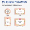 image:imageAvery Printable Rectangle Labels Gold Double Border Florals 2 x 3 Glossy White Rectangle Labels Permanent LaserInkjet 80ct Great for Product MerchandisingGold Frame W Ribbon  Roses  Stripes