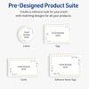 image:imageAvery Printable Rectangle Labels Gold Double Border Florals 2 x 3 Glossy White Rectangle Labels Permanent LaserInkjet 80ct Great for Product MerchandisingGreen Florals With Gold Dots