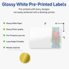 image:imageAvery Printable Rectangle Labels Gold Double Border Florals 2 x 3 Glossy White Rectangle Labels Permanent LaserInkjet 80ct Great for Product MerchandisingWatercolors With Gold Ginkgo Leaves