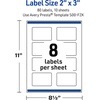 image:imageAvery Printable Rectangle Labels Gold Double Border Florals 2 x 3 Glossy White Rectangle Labels Permanent LaserInkjet 80ct Great for Product MerchandisingColor Block With Metallic Gold Veins