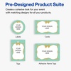 image:imageAvery Printable Rectangle Labels Sure Feed Technology Blue Border Gold Dots Design 1 x 258 Glossy White Permanent Adhesive LaserInkjet 160 Total Great for AddressingMint Border W Gold Bow