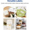 image:imageAvery Printable Rectangle Labels Sure Feed Technology Blue Border Gold Dots Design 1 x 258 Glossy White Permanent Adhesive LaserInkjet 160 Total Great for AddressingBlue Border With Gold Dots