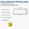 image:imageAvery Printable Rectangle Labels Sure Feed Technology Blue Border Gold Dots Design 1 x 258 Glossy White Permanent Adhesive LaserInkjet 160 Total Great for AddressingMint  Gold Floral Frame